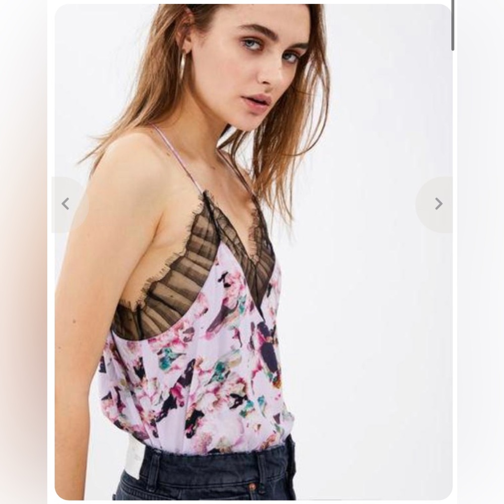 Iro Berwyn Printed Ruffle Colorful Cami S